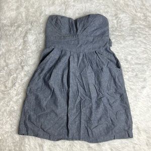 Short Strapless Dress - Jean Look - 3